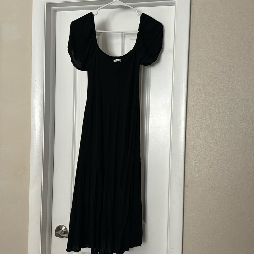 Black midi dress